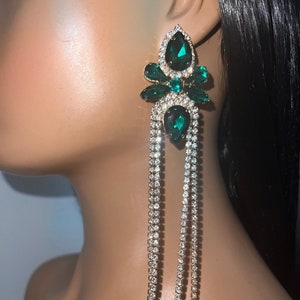 Rhinestone Dangle Earrings | Statement Earrings | Bling Earrings | Earrings | Rhinestone Earrings | Jewelry | Fashion Earrings