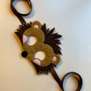Hedgehog Mask Hedgehog Costume Pet Mask Animal Mask Animal Birthday Party Hedgehog Party Favor Book Report Prop Halloween Mask