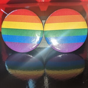 Pride Rainbow 1.25&quot; Button Badge Pinback