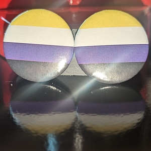 Non-Binary Pride Rainbow 1.25&quot; Button Badge Pinback