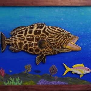 Grouper Wall Decor - Grouper Wall Art - Ocean Wall Decor