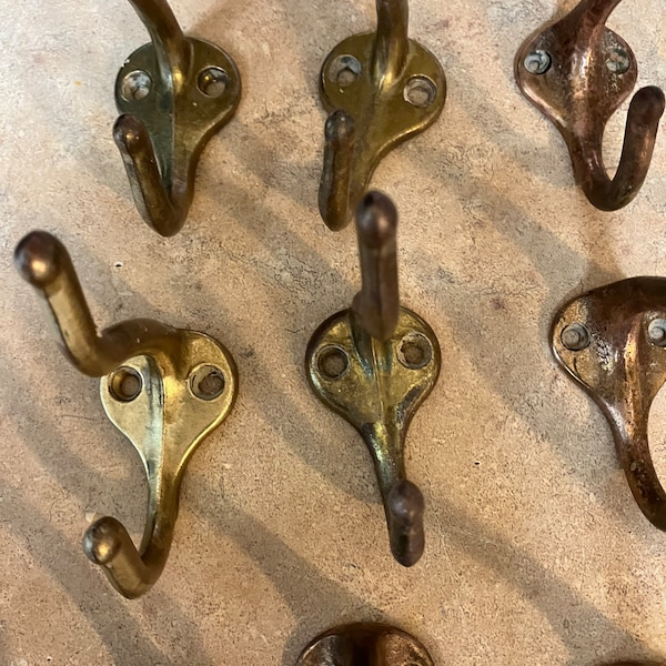Brass Vintage Hooks Etsy