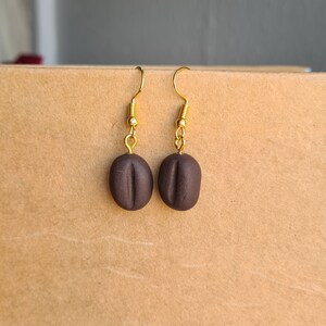 Coffee earrings kawaii gift cute funny sweet polymer clay hand made jewellery