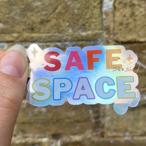 Safe Space Stickers | Pride Rainbow Stickers | LGBTQ+ Stickers | Rainbow Gifts | Rainbow Presents | Quirky Stickers