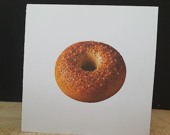 Blank Card New York Bagel handmade