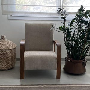 Vintage MCM Chair, Reclining Armchair, Lounge Chair For living room, Accent Chair, Art Deco Chair