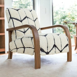 Set of 2 Midcentury Kilim Rug Chair, Mid century armchair, Retro lounge chair, relax vintage chair