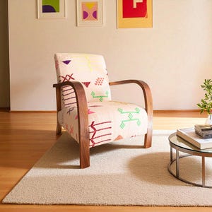 Mid century chair, wooden armchair classic chair modern chair, Comfy armchair for living room