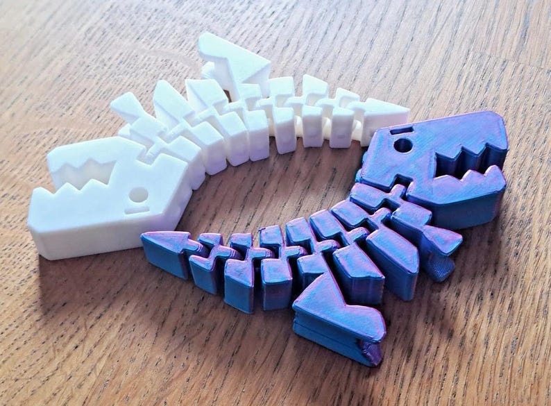 T-Rex Spielzeug 3D Gedruckt Flexi Gelenk 3er Pack Fidget Strumpf Stuffer Bild 2