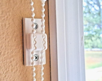 Pacote com 3 suportes para persianas, corrente de esfera, proteção e gerenciamento de persianas de rolo