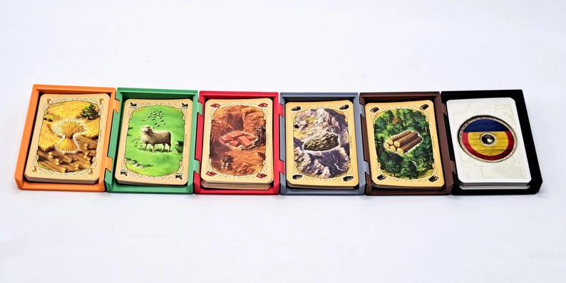 Game Card Organizer 6 Pack Stackable Linkable for Board Game Cards image 2