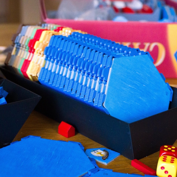 Hex Holders 30 Pack Non Magnetic Sea Expansion Full Combo for Hex Based Settlement and Trading Board Game Organization