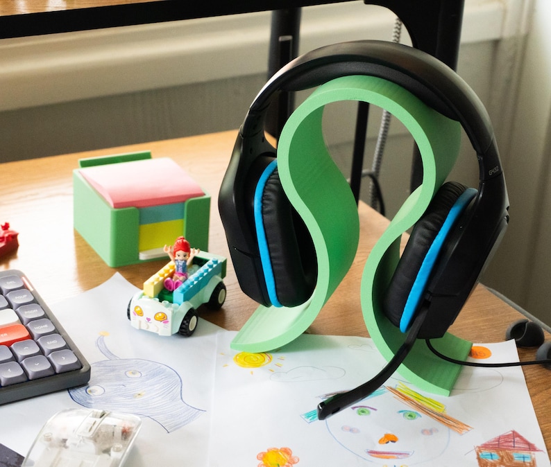 Headphone Stand Desktop Holder for Over-Ear Gaming Headset Storage Desk Organizer image 2