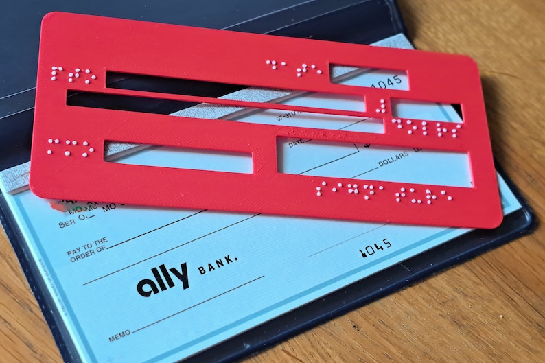 Braille Check Writing Template for Visually Impaired Etsy
