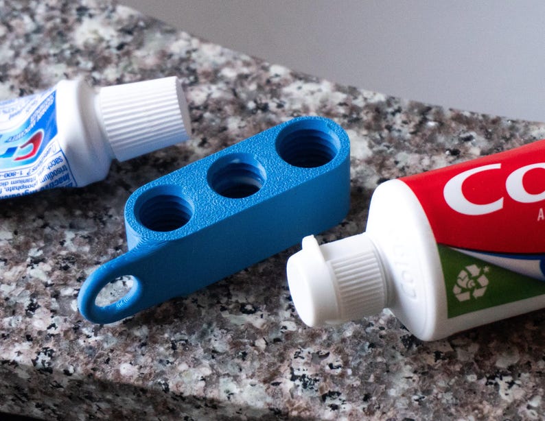 Toothpaste Transfer Tool Keychain 3-Pack | Easy Refill Adapter for Toothpaste Tubes | Travel-Friendly, Waste-Reducing Toothpaste Connector image 1