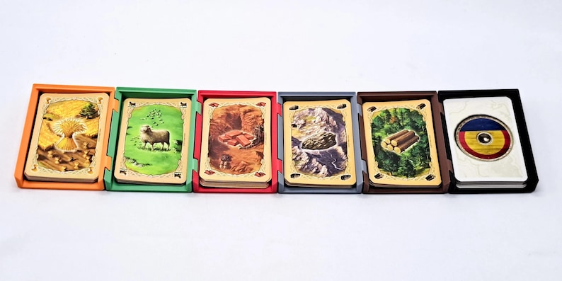 Organizador de tarjetas de juego, paquete de 6, apilable y conectable para tarjetas de juegos de mesa imagen 2