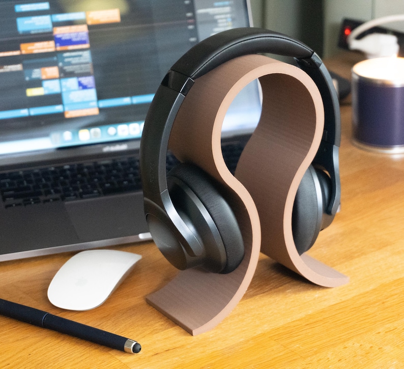 Headphone Stand Desktop Holder for Over-Ear Gaming Headset Storage Desk Organizer image 1