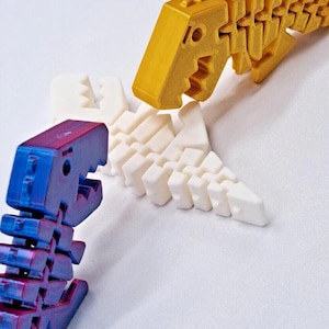 T-Rex Spielzeug 3D Gedruckt Flexi Gelenk 3er Pack Fidget Strumpf Stuffer Bild 1