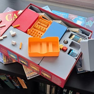 Game Organizer for Hex Based Settlement Gaming 5-6 Player Expansion Lids Inserts image 1