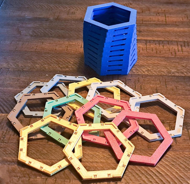 Magnetic Hex Holders 30 Pack for Sea-based Settlement Board Game Expansions imagen 1