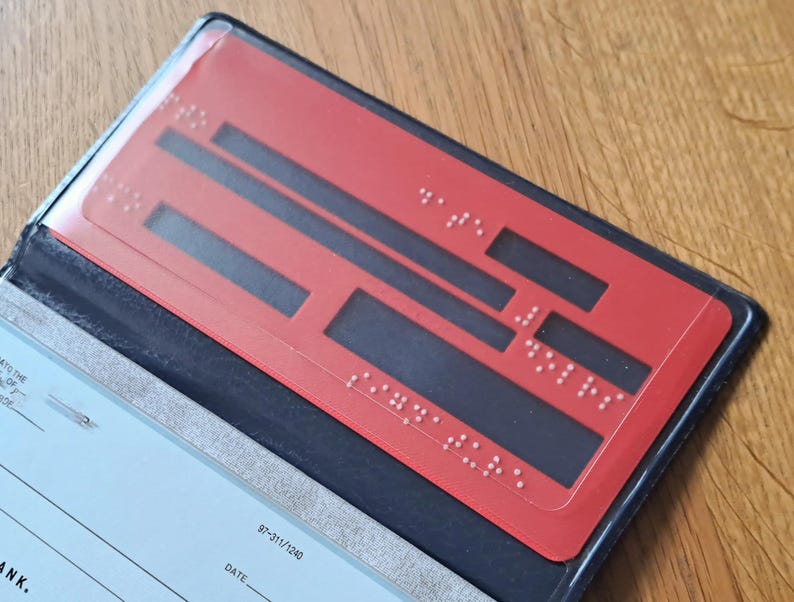 Braille Check Writing Template Visually Impaired Accessibility Aid image 3