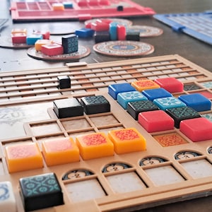 Game-overlays Set van 4 clip-on voor tegelbord Organisatie van speelstukken afbeelding 2