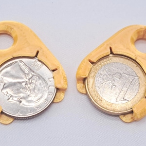 Coin Holder Keychain 4 Pack Quarter Keeper Minimalist for Shopping Carts image 2