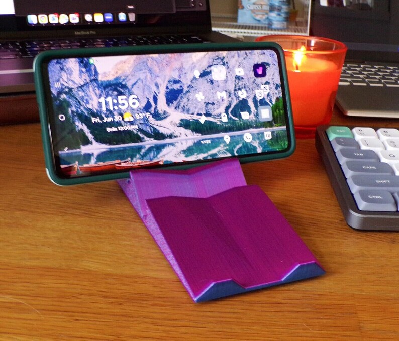 Phone Holder Stand 2 Pack 6 Position 3 Angles Non-Slip Feet Adjustable image 2