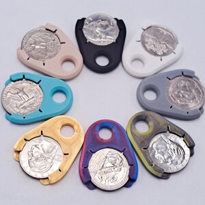 Coin Holder Keychain 4 Pack Quarter Keeper Minimalist for Shopping Carts image 4