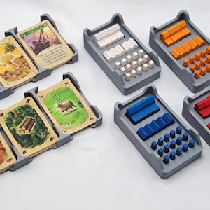 Game Organizer Inserts for Hex Based Settlement Gaming 5-6 Player Expansion Storage image 2