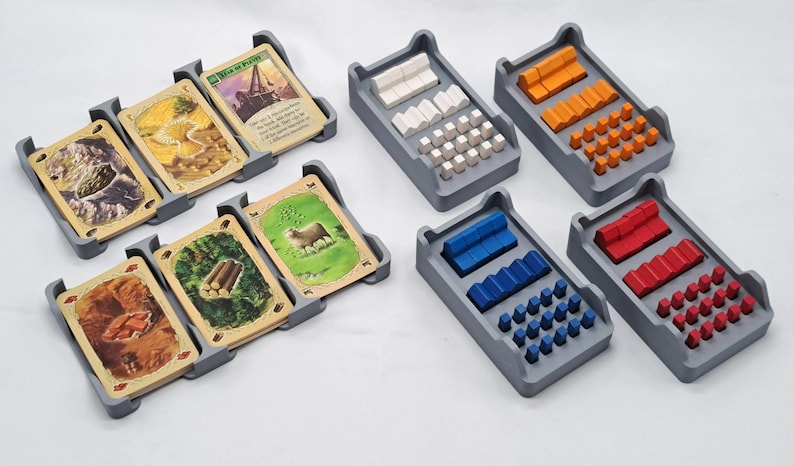Game Organizer Inserts for Hex Based Settlement Gaming 5-6 Player Expansion Storage image 2