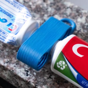 Toothpaste Transfer Tool Keychain 3-Pack | Easy Refill Adapter for Toothpaste Tubes | Travel-Friendly, Waste-Reducing Toothpaste Connector image 2