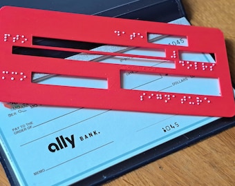 Braille Check Writing Template Visually Impaired Accessibility Aid
