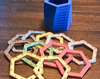 Magnetic Hex Holders 30 Pack for Sea-based Settlement Board Game Expansions