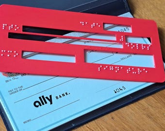 Braille Check Writing Template Visually Impaired Accessibility Aid
