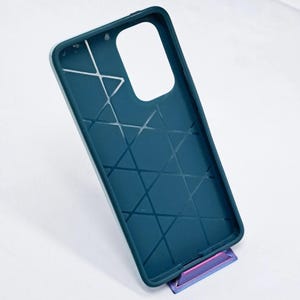 Telefoonstandaard 6 stuks, creditcardformaat, plat opvouwbaar, 3D-geprint, veelzijdig. afbeelding 3