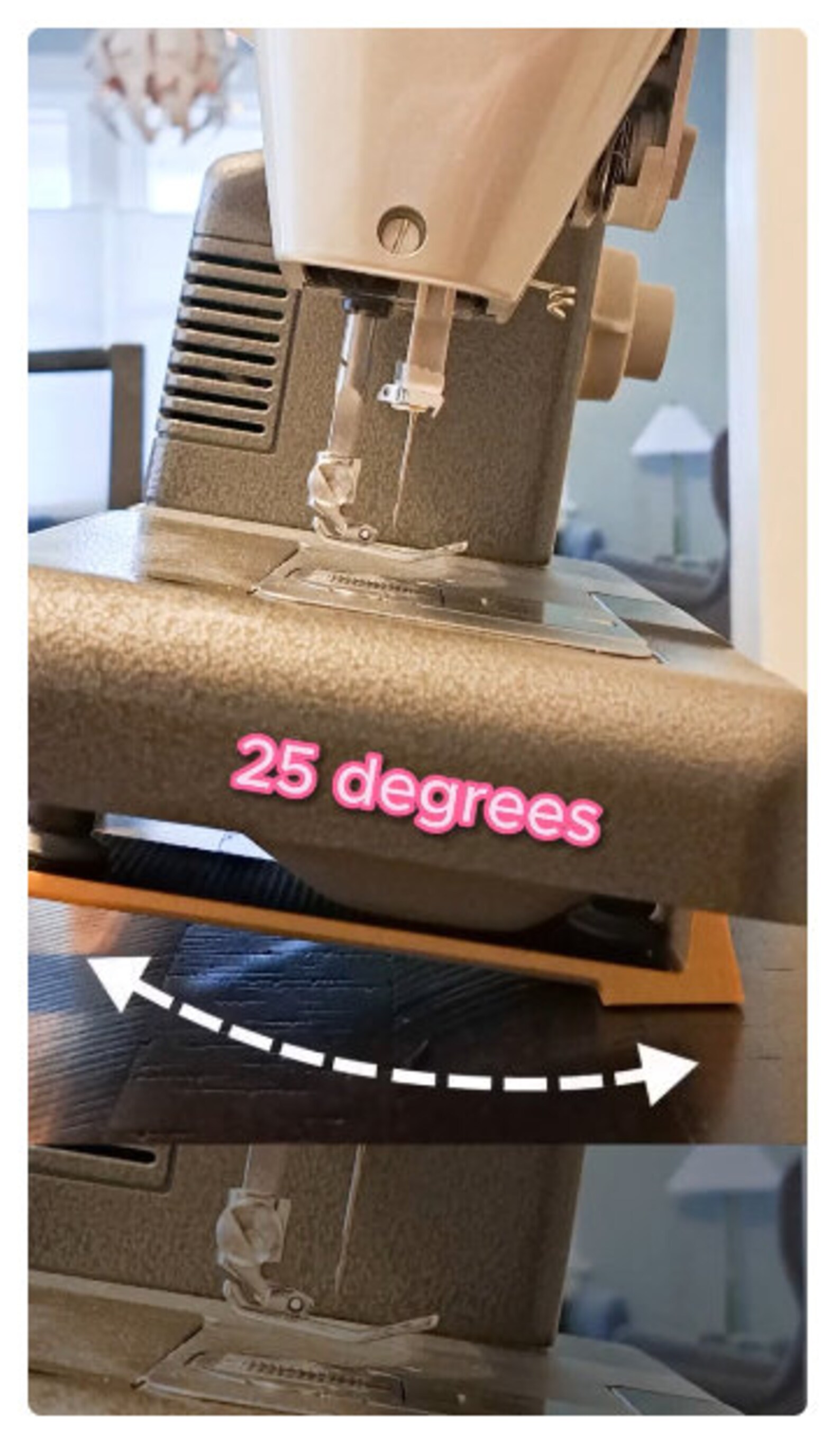 Ergonomic Sewing Machine Tilt / Prop Table Platform Nonslip, Heavy