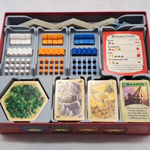 Game Organizer for Hex Based Settlement Gaming 5-6 Player Expansion Lids Inserts image 2
