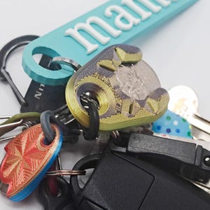 Coin Holder Keychain 4 Pack Quarter Keeper Minimalist for Shopping Carts image 5