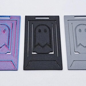 Telefoonstandaard 6 stuks, creditcardformaat, plat opvouwbaar, 3D-geprint, veelzijdig. afbeelding 2