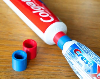 Herramienta para transferir pasta de dientes / Adaptador de fácil recarga para tubos de pasta de dientes / Conector de pasta de dientes práctico para viajes y que reduce los residuos