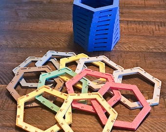 Magnetic Hex Holders 30 Pack for Sea-based Settlement Board Game Expansions