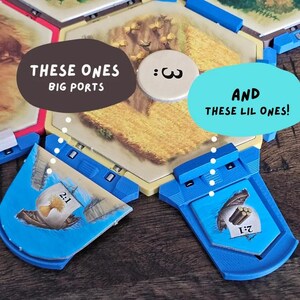 Port Holders Magnetic for Hex Style Settlement Board Game Piece Organization image 2