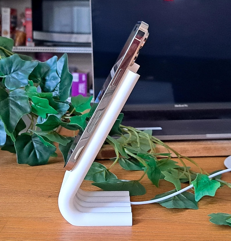 Magnetische Telefon-Ladestation für Wireless Ladegerät Kabel Halter Schreibtisch Organizer Bild 3