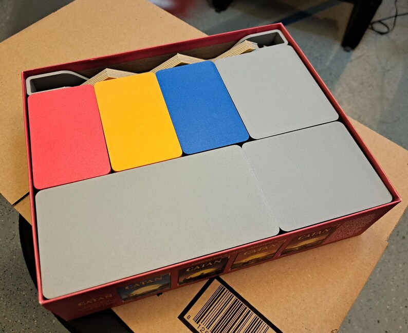 Game Organizer for Hex Based Settlement Gaming 5-6 Player Expansion Lids Inserts image 7