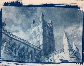 Impression photo personnalisée cyanotype