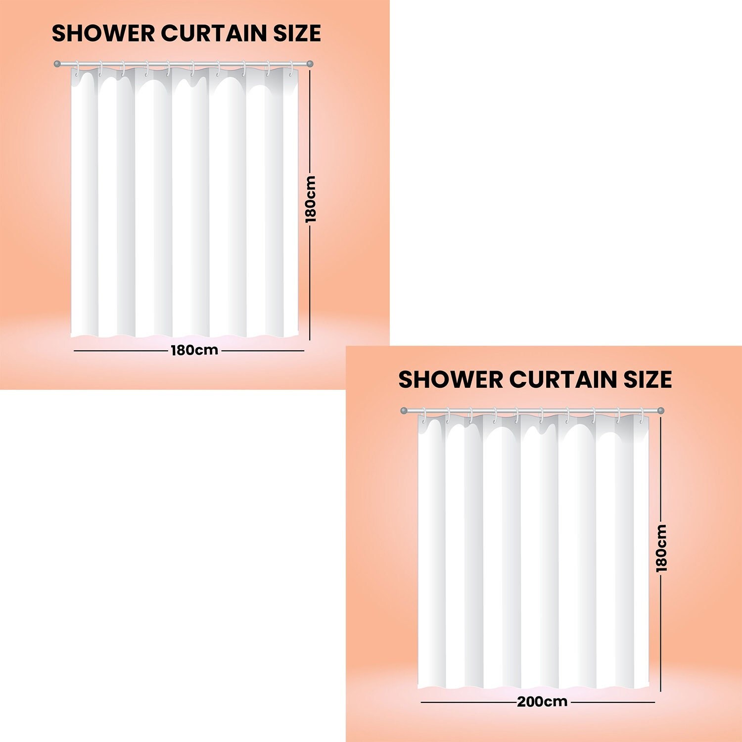 Shower Curtains Waterproof Wet Room Bathroom Heavy Duty Shower Etsy