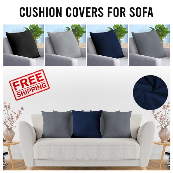 Velvet Sofa Cushion Covers, Couch Cushion Cover, Velvet Sofa Cushion Slipcover, Sofa Seat Protector for Individual Sofa, Living Room
