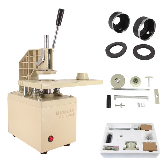 Electric Hole Punch Machine to Making Holes in Curtain Tape, Punching Tool  Equipment With 28mm & 53mm Hole Cutter for Curtains, Blinds, DIY 