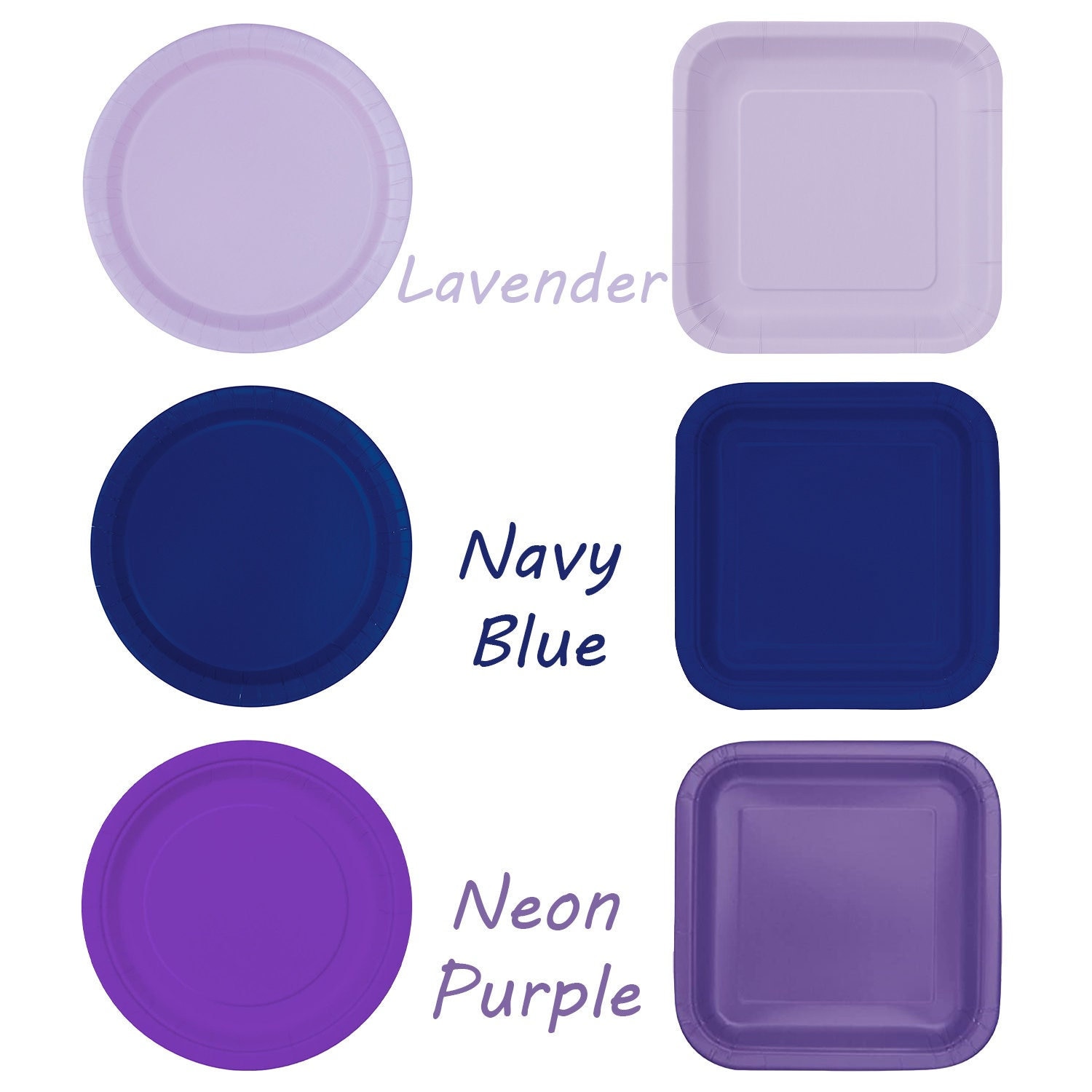 Party Paper Plates Round Dessert Paper Plate Colorful Etsy